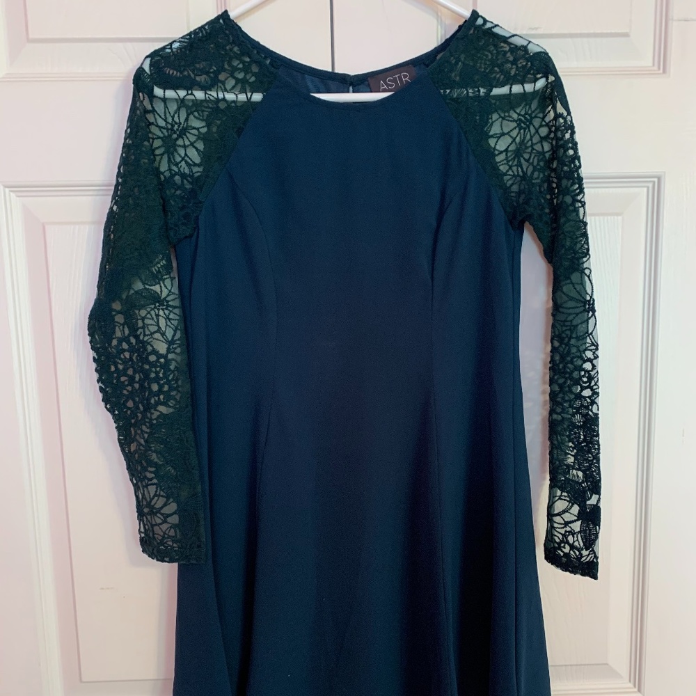 Long Sleeve Teal Dress